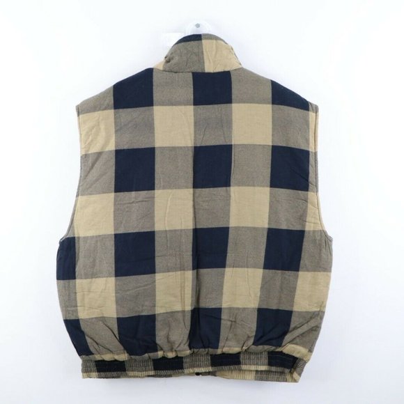 Vintage Multicolor Flannel Puffer Vest Jacket - Picture 6 of 7